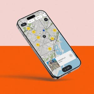 Lonely Planet App on a phone